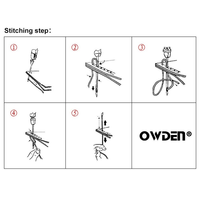OWDEN Professional Leathercraft Stitch awl tool, Leather Sewing Awl tool for leather,Belt,Canvas,Fabric,Bag repair lockstitch tool set.Speedy Stitcher Professional leather craft tool.(3 Thread Colors) - Image 5